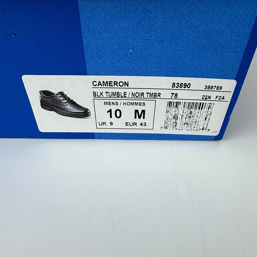 Nunn Bush Cameron Leather Comfort Gel Shoes Mens 10 M Black Tumble NIB